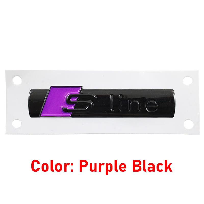 Sline Logo ABS Car Fender Side Badge For Audi A1 A2 A3 A4 A5 A6 A7 A8 TT S3 S4 S5 S6 S7 Q2 Q3 Q5 Q7 Q8 RS3 Decal Emblem Sticker