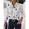 Elegant Special Edition Women's Printed Shirt - Long Sleeve, Classic Collar, Suitable for Office