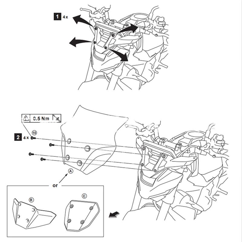 Windshield For MT-09 MT 09 Mt09 MT09 SP Visor Kit Mt-09 2024 Motorcycle Accessories Side Wind Screen Deflectors