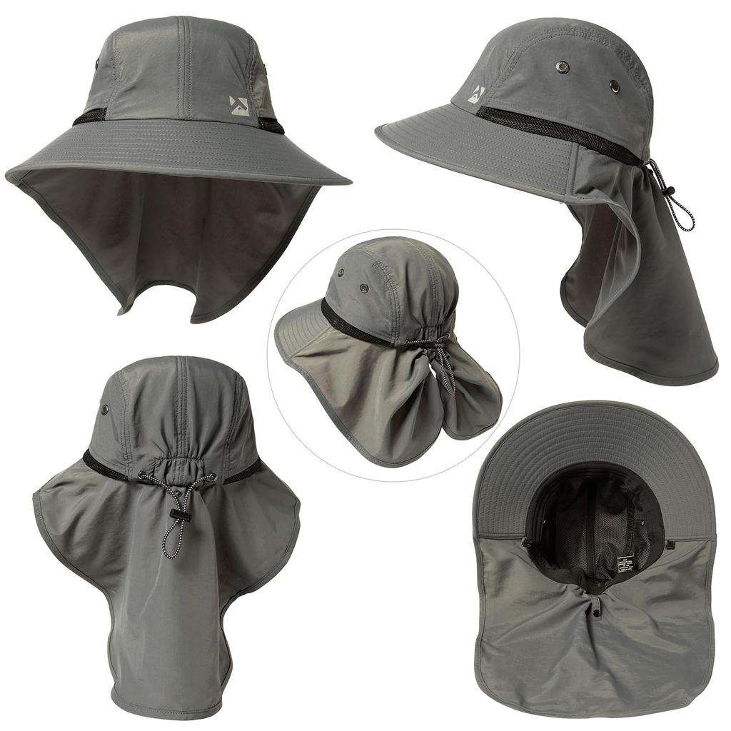 Safari Hat for Adventure Boonie Fishing UV Military Sun Chin Wide UV Hiking [TOP-EX] Men, Hat, Foldable, Hat, Stylish, Hat, Protection, Hat, Hat, Hat,