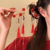 Retro Tang Dynasty Hairpin Pearl Hanfu Hair Stick Temperament New Year Headdress  Female