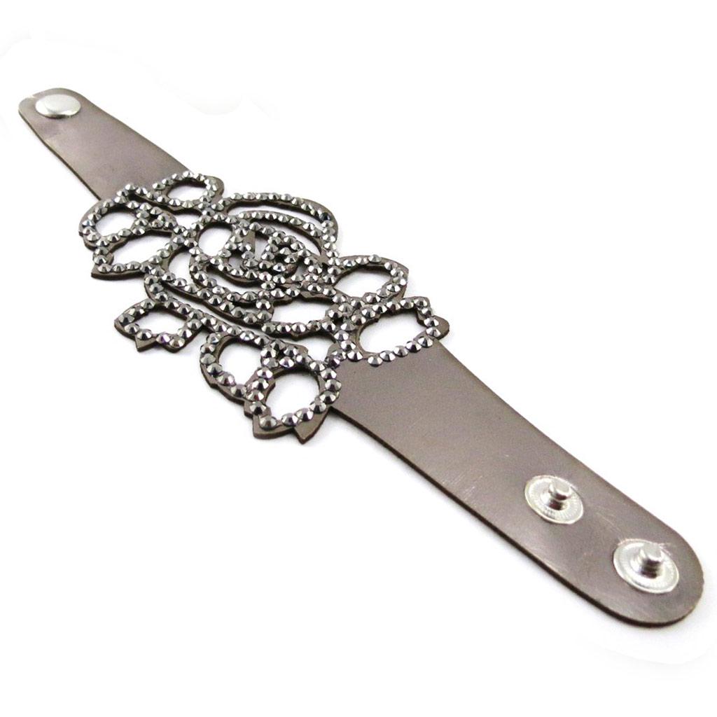 Les Trésors De Lily [J1160] - Gray 'Sissi' Designer Bracelet