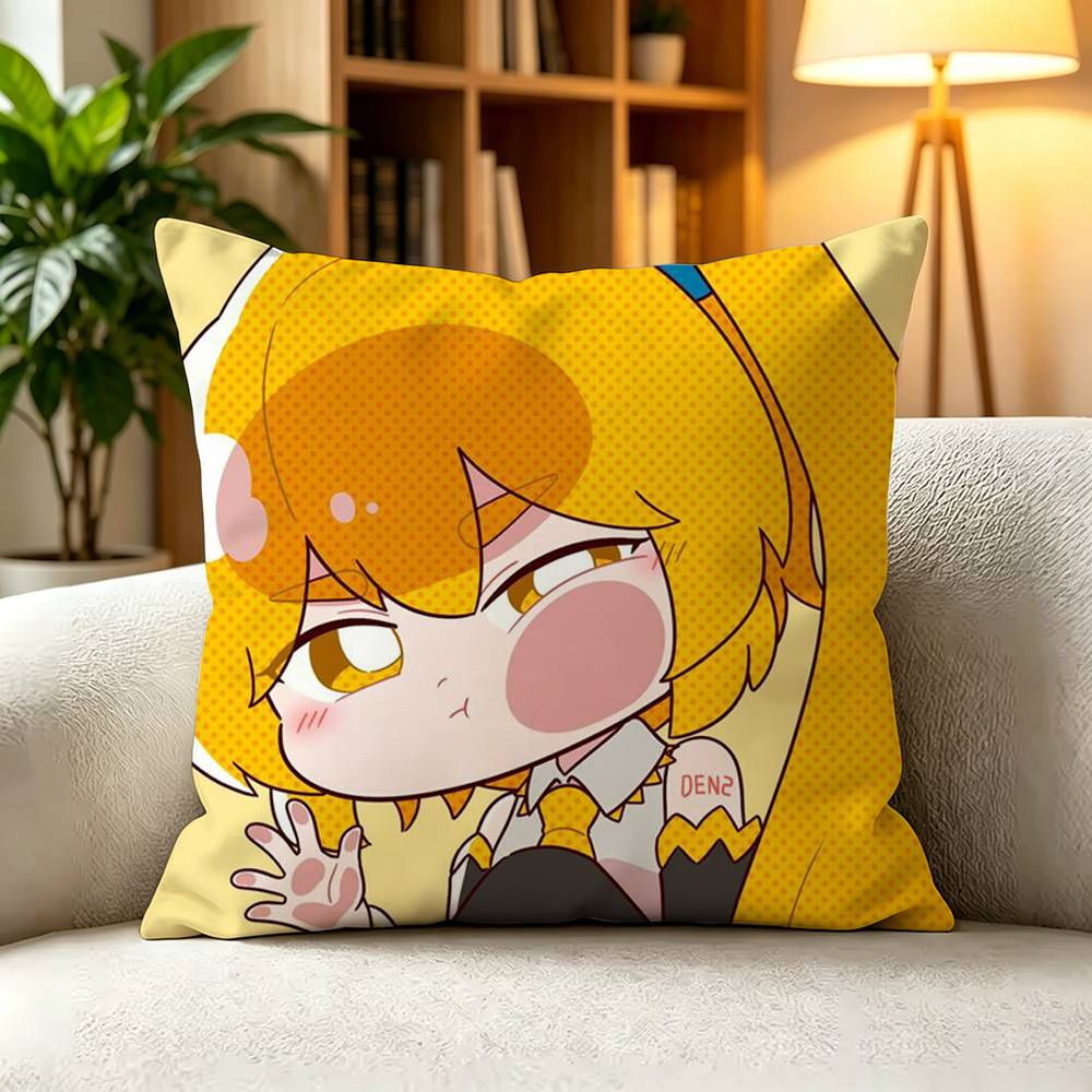 AAkita Neru Vocaloid Character Square DoubleSided printed Pillow Case Bedroom Bedside Pillow Sofa Cushion Cover