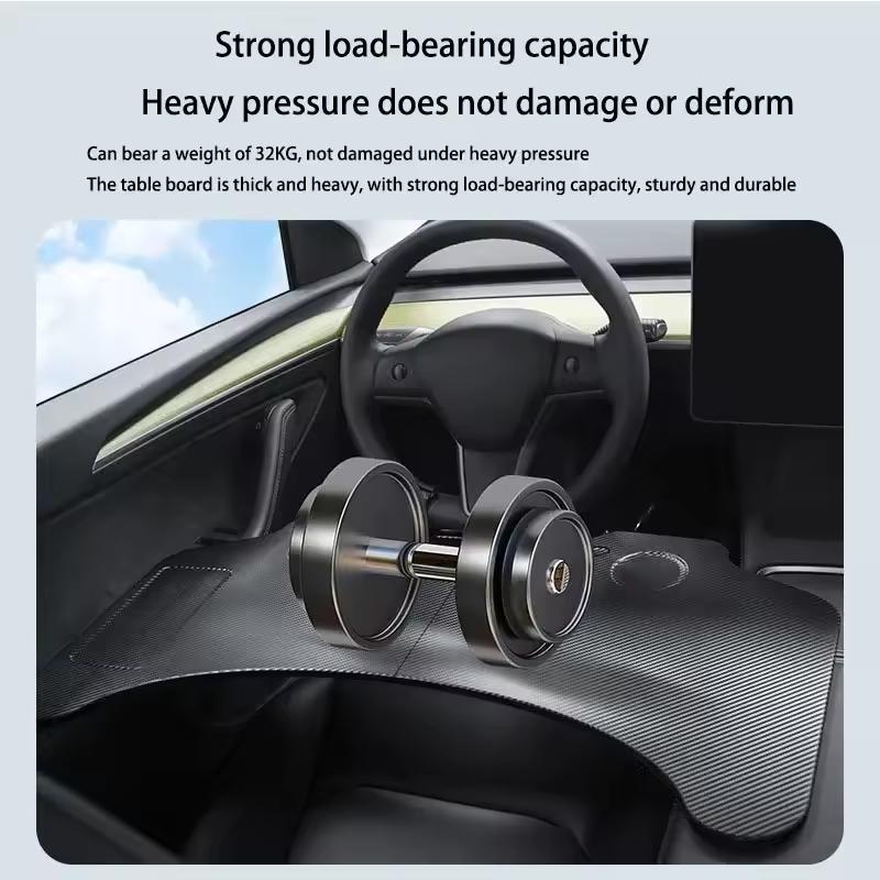 For Tesla Model 3 Y YL Juniper 2026 Car Steering Wheel Dining Table Foldable Travel Work Camping Laptop Office Table Tray Holder
