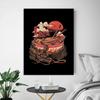 Japanese Food Monster Abstract Canvas Painting Wall Art Pictures Poster and Print for Living Kitchen Restaurant Home Decoration No Frame