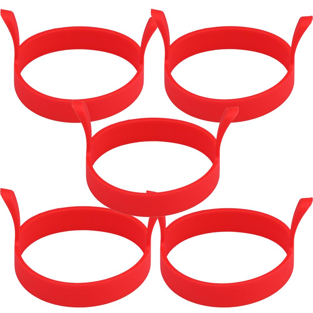 8X Silicone Ring Fried Egg Mold Nonstick Pancake Ring Molds Heat Resistant Multi-function Portable Creative for Cooking DIY Tool