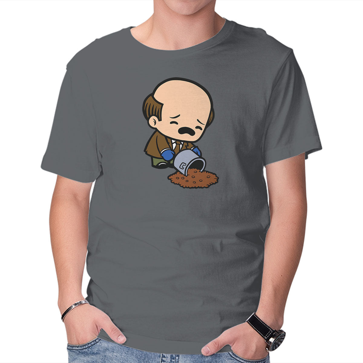 Unisex Crew Neck T-Shirt Chili Spilly Graphic Short Sleeve Casual Tee S