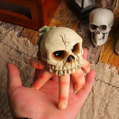 Skeleton Simulation Hand Ornament Halloween Horror Conch Ghost Hands Courtyard Room Resin Decoration Party Gift Tricky Toys