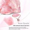Cuarț trandafir natural Jad Roller Gua Sha Set Facial Body Massager Roller Jad Stone Set Masaj Set Face Lifting Beauty Masaj Instrumente