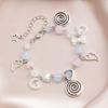 Unique Heart Bracelet for Women Korean Cute Tassels Angel Wing Pendant Bracelet