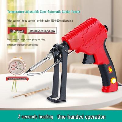 High-Power Automatic Solder Feeding Soldering Iron Set with Adjustable Temperature for Household Repairs