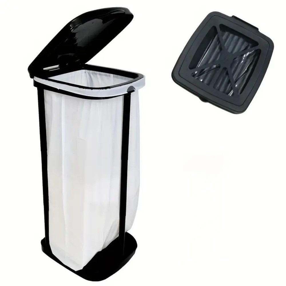 Foldable Retractable Rubbish Bag Stand ABS Plastic Folding Garbage Bin For Home Use