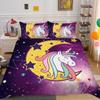 3D Unicorn Print Home Bed Cover Home Textiles Bedding Set Covers Student Dormitory Pillowcase Breathable