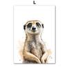 Giraffe Lion Elephant Animal Canvas Print Nursery Animal Nordic Wall Art Poster Picture Baby Children Room Christmas Home Decor