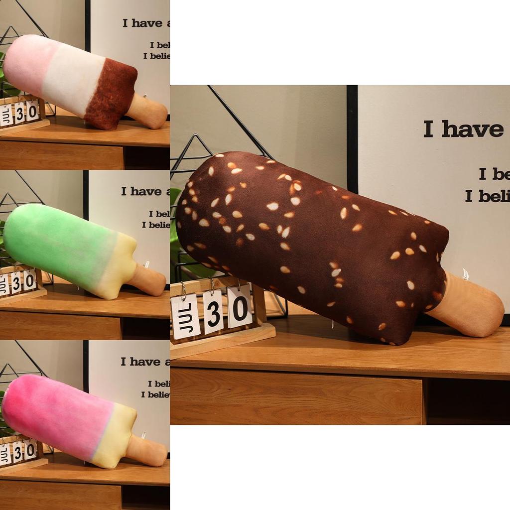 Cartoon Peach Ice Cream With Soft Short Plush For Kids Gift