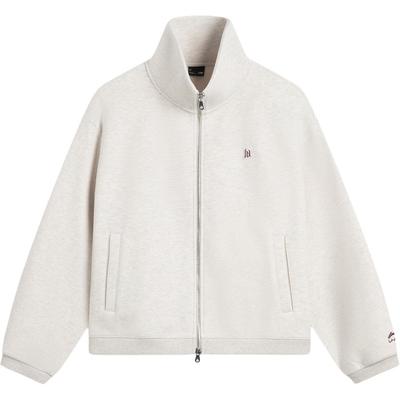 Li Ning Sports Lifestyle Series Loose Fit Stand Collar Logo Jacket Women Jacket AWDVC20-2