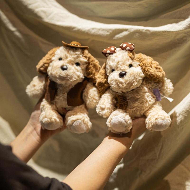 Peluche Cane Carino con Tessuto a Pelo Corto per Decorazione Stanza Bambini