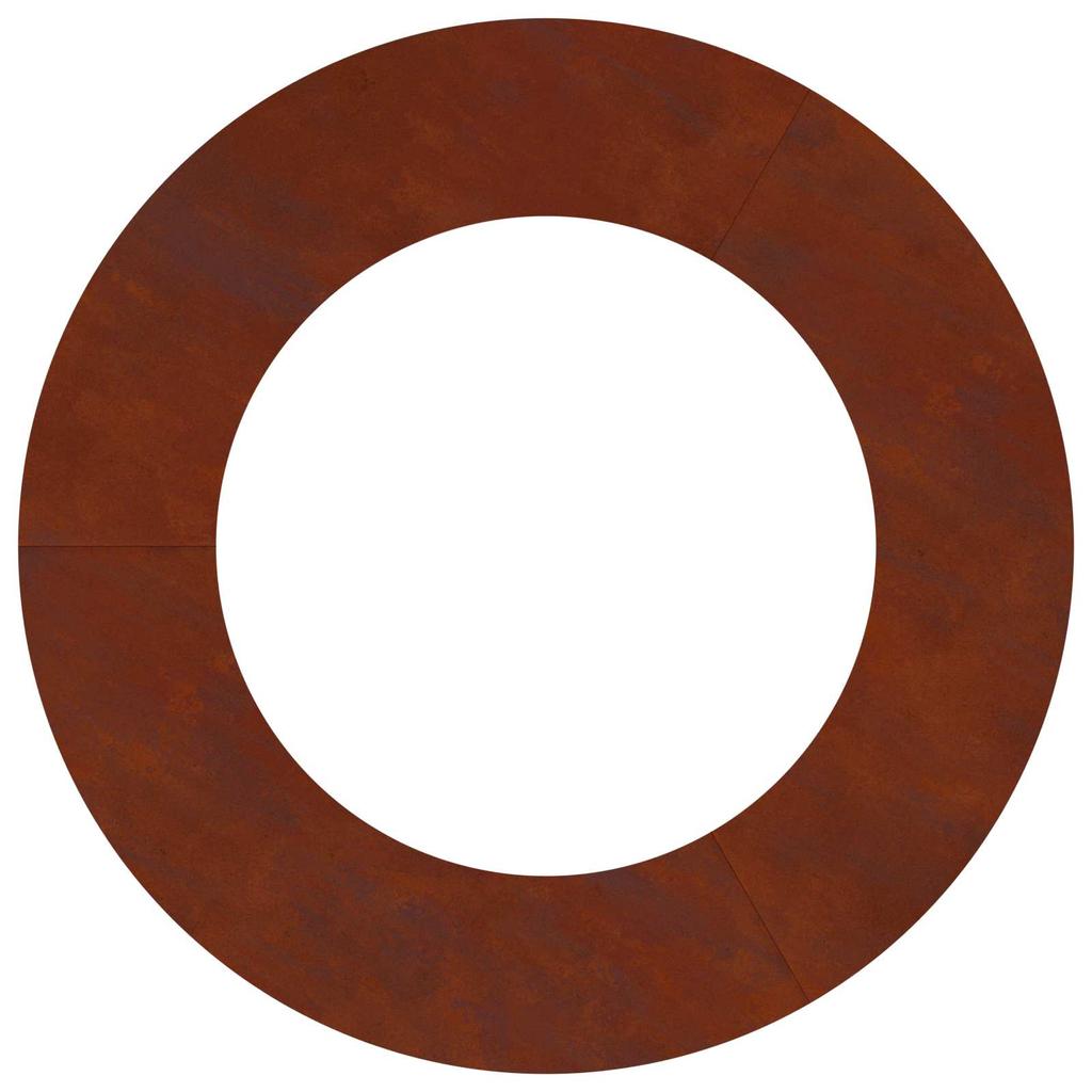 Tree Ring Suitable for Flat Trunk Brown Ø50   80 Cm Weather Resistant Steel