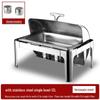 Gold-Plated Stainless Steel Buffet Warmer with Full Lid and Visible Insulation