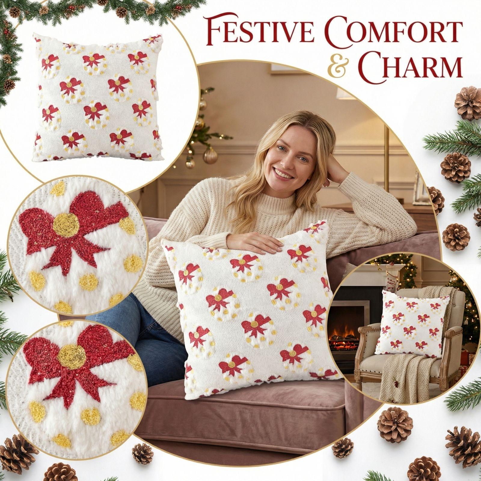 

45*45cm Easter Throw Pillow Set (without Core) - PV Bow-shaped Easter Eggs - Living Room Sofa Throw Pillow - Pillow Cover One Size