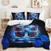 3D Colorful Butterfly Bedding Set with High-definition Printed Quilt and Pillowcase 2/3pcs AU180 * 210 Full Size Soft Washable Home Textile