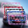 NEW 1/2PCS 31*16cm Bling Rhinestone License Plate Frame - Women's Crystal Car Frame Holder Accessories License Plate Covers Frames 6