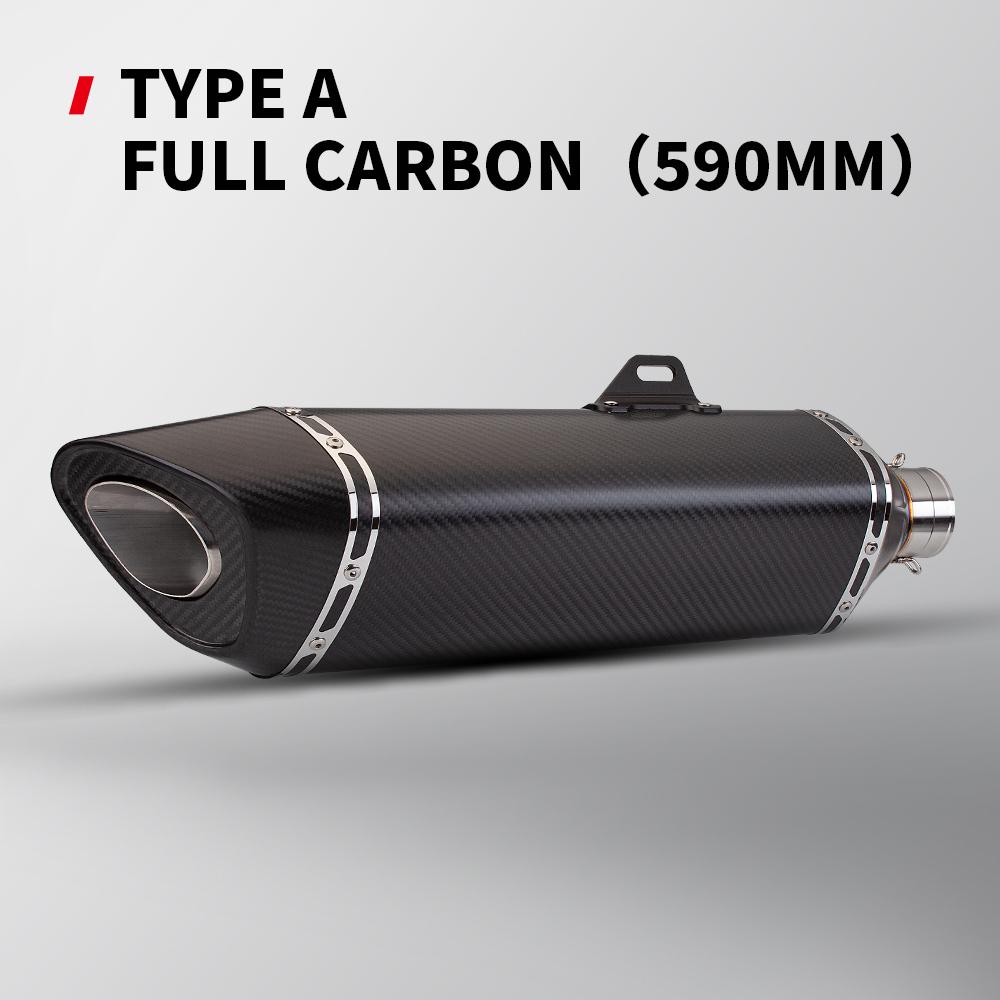 51mm Universal Motorcycle R11 Exhaust Pipe Muffler with Db Killer for Pcx 125 150 C650gt Tmx530 Cb500 590MM 490MM