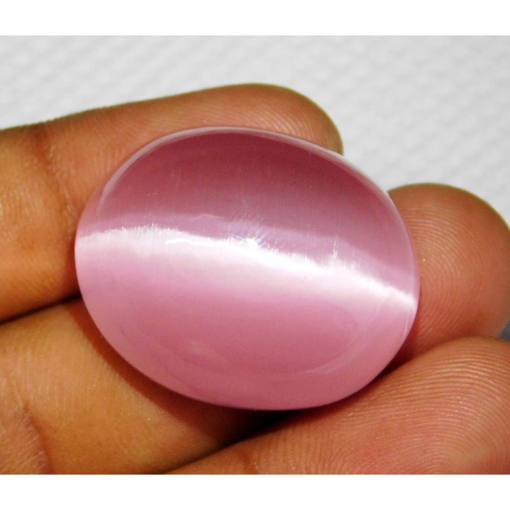104.75 Ct Natural Chrysoberyl Pink Cats Eye Cabochon Loose Gemstone