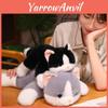 Adorable Realistic Plush Cat Doll Soft Sleeping Companion For Kids Gift In Yellow White Gray And Black Colors