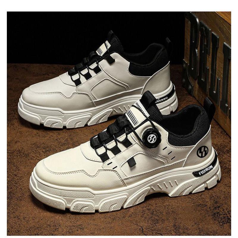 Low Top Slip On Rotating Button Waterproof Casual Sports Shoes For Men