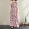 Dimanaf 2024 Plus Size Dress Women Summer V-Neck Sundress Bohemian Floral Print Loose Big Oversize Maxi Dress 725