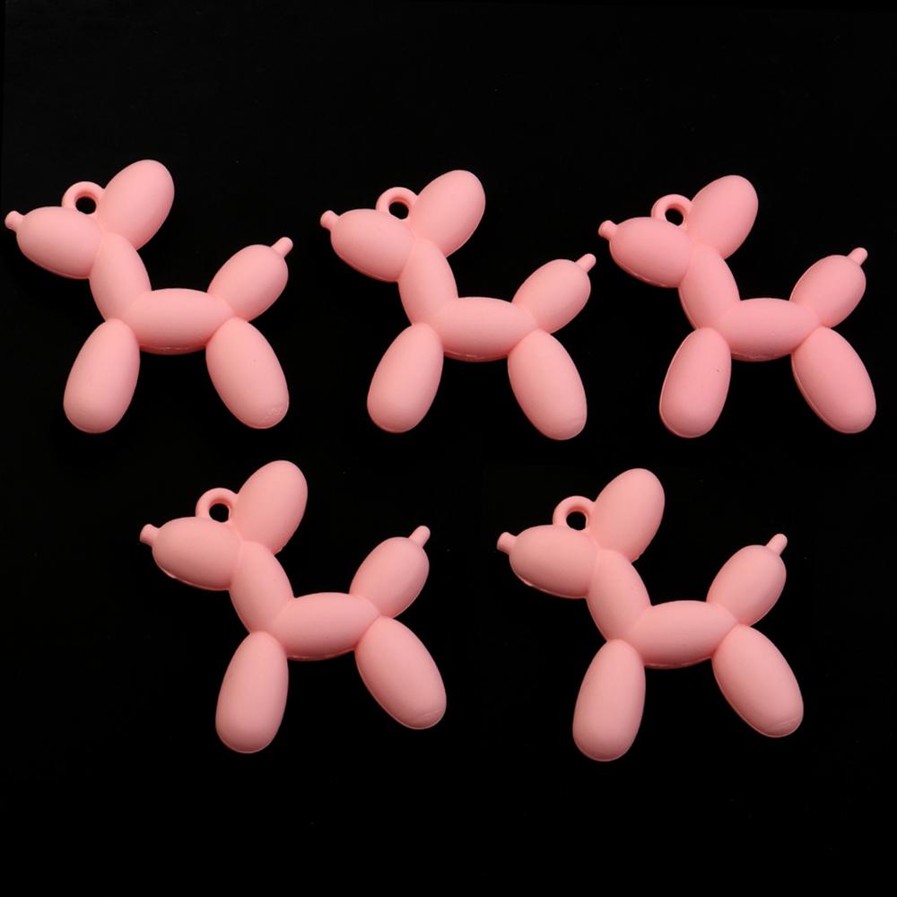 5pcs/lot Colorful Cute Acrylic Cartoon Balloon Dog Pendants For Jewelry Making DIY Bracelet Necklace Keychains Accessories