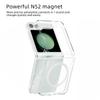 ABEEL For Samsung Galaxy Z Flip5 5G Magnetic Case Clear PC Anti Scratch Phone Cover