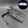 Black Telescopic Folding LED Light Side Mount License Plate for Harley 2004UP Sportster XL 883 1200 48