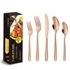 Abay Rose Gold 5-Piece Stainless Steel Cutlery Set