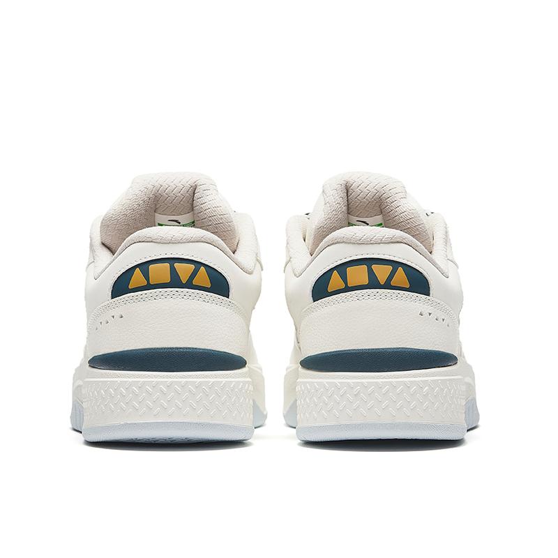 Anta Aoyou Trendy Versatile Height-Increasing Lightweight Low-Top Skate Shoes Men sneaker Ivory-White 912438012-4