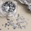 Shiny Silver Sequins Mix Shapes Star Letter Nail Glitter Slice Nail Art Stickers Decals Manicure Paillette Charms