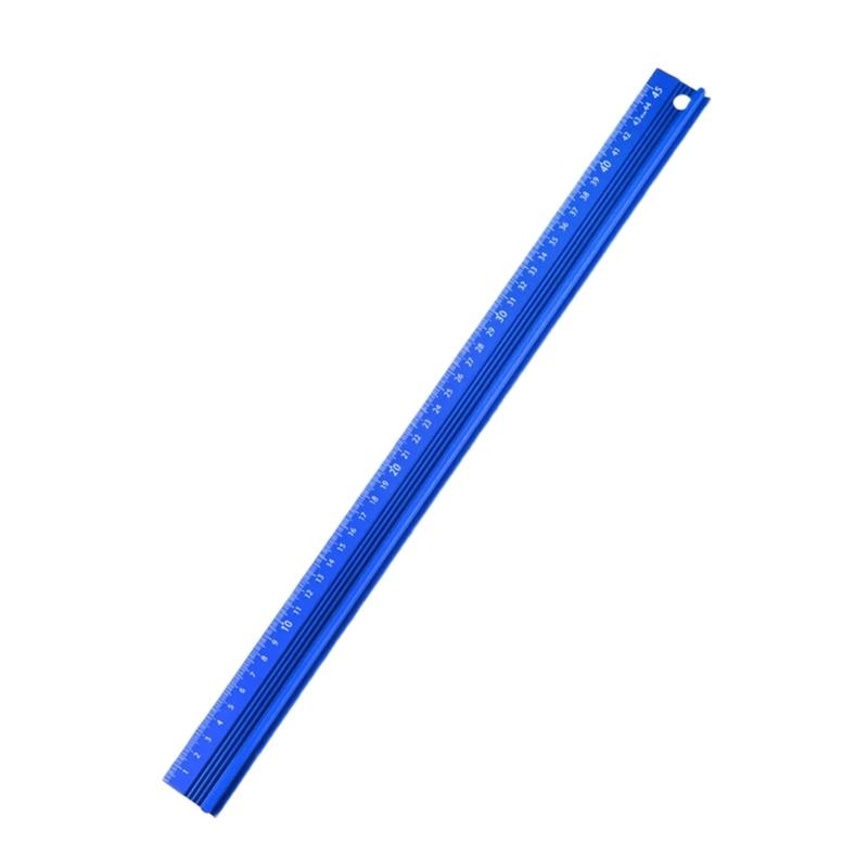 Strong Metal Ruler with Protective Edges Aluminum Straight Edges Ruler Ideal for Carpenter Designers & School Use