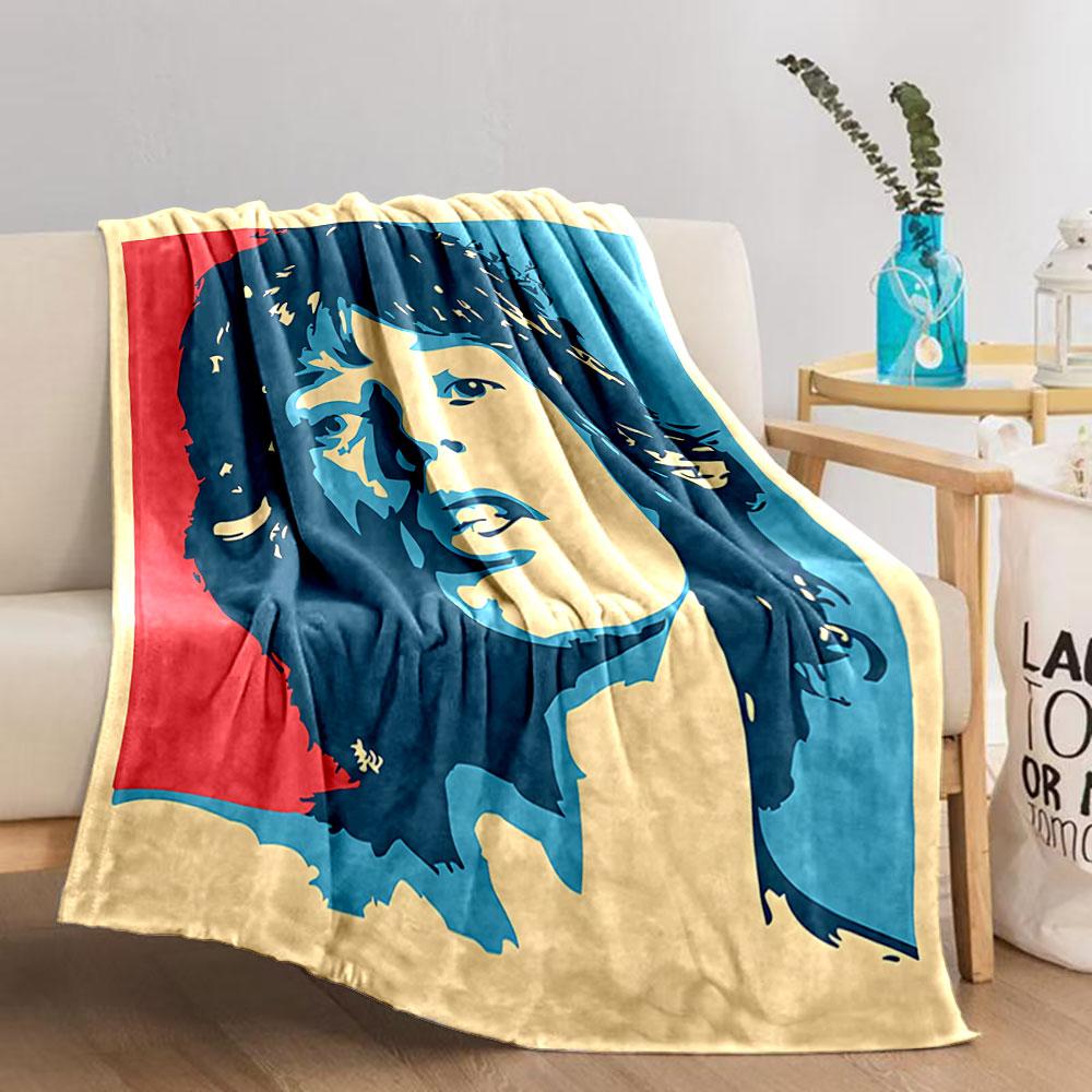 Retro Pop Art Portrait Blanket for All Seasons Blanket Lunch Break Throw Gift