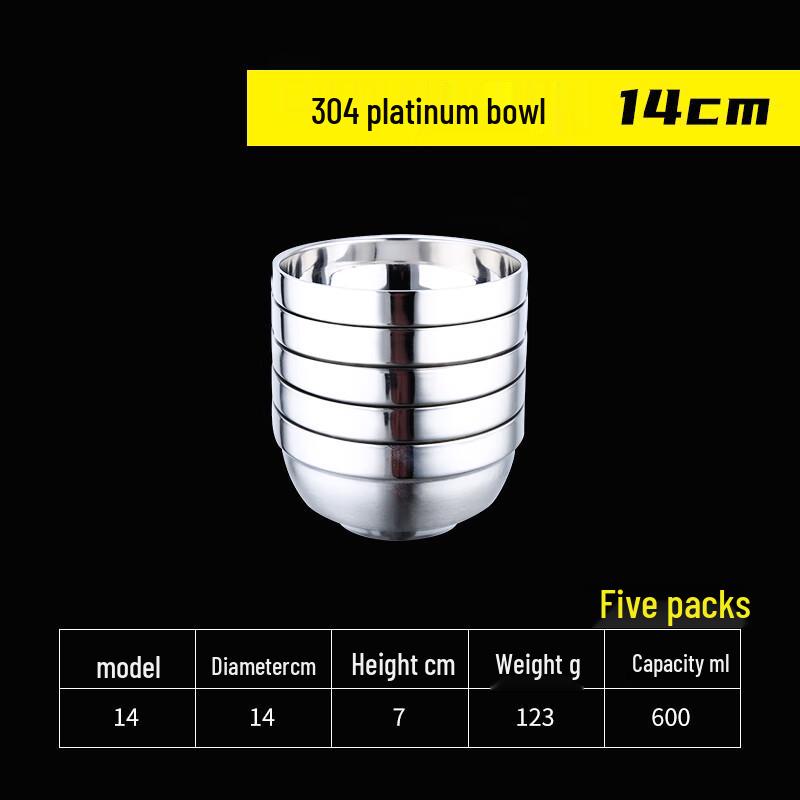304 Stainless Steel Double-Wall Insulated Bowl