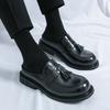 Men's Shoes Large Size Summer New Casual Leather Shoes Fashion Men's Half Drag Leather Shoes Trend Foot Bag Head Leather Drag