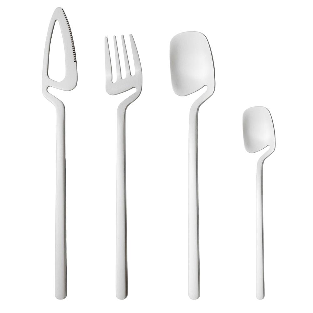 

Matte Black Cutlery Set 18/10 Stainless Steel Dinner Tableware Flatware Set Knife Fork Spoon Dinnerware Set Party Silverware Set серебряный