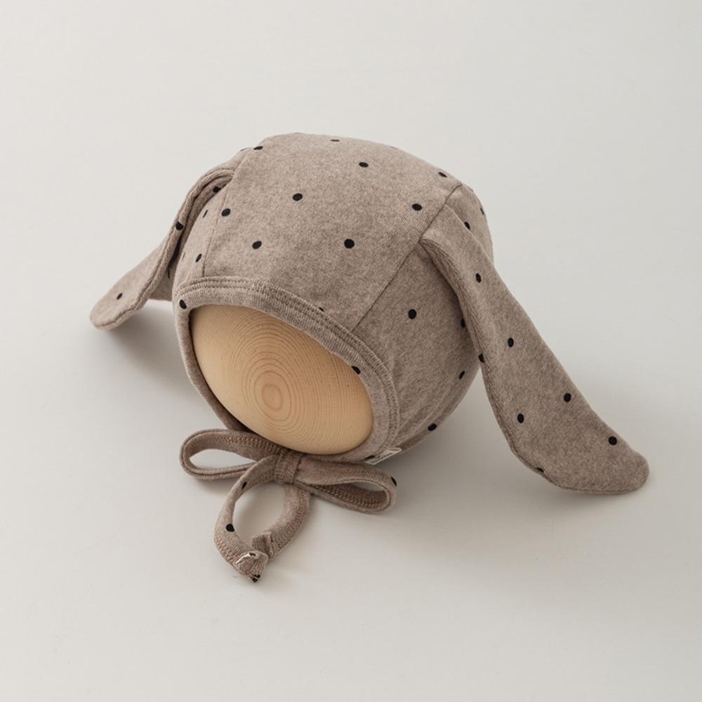 Cute Newborn Rabbit Ear Beanie Hat Polka Dot Infant Bonnet Hat Baby Fetal Cap  Photography Props