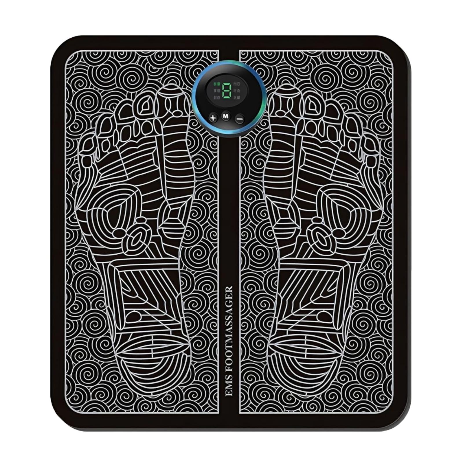 

Foot Massager For Muscle Relaxation, 8 Modes And 19 Of Massage Intensity, LCD Display, USB Charging One Size