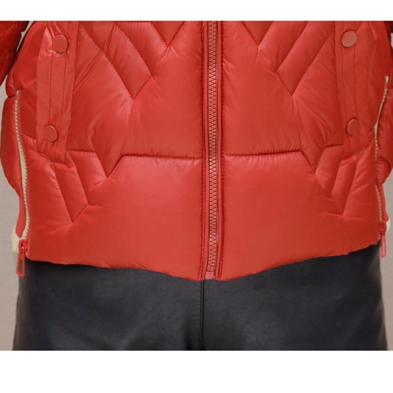 DAFIFY Damemote Uformelt Høst Vinter Ensfarget Print Langermede jakker og kåper dunfrakker