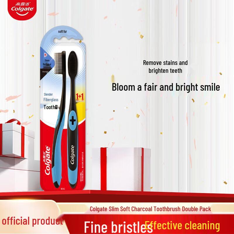 

Colgate Slim Soft Charcoal Toothbrush Twin Pack