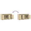 TV Cabinet with LED Lighting Sonoma Oak Finish 100 X 34 X 50 Cm