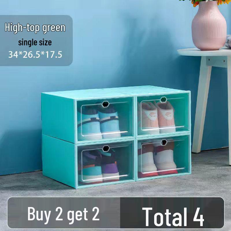 Foldable Transparent Shoe Box - Space-Saving, Dustproof & Moisture-Proof Storage Solution
