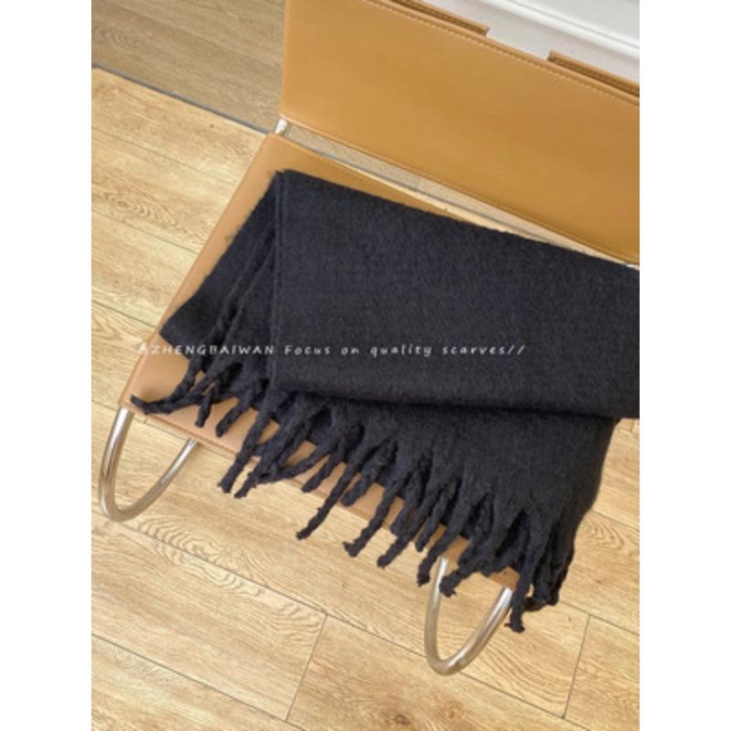 Thickened warm scarf women's winter versatile wool scarf soft waxy lengthened new shawl sense of quality