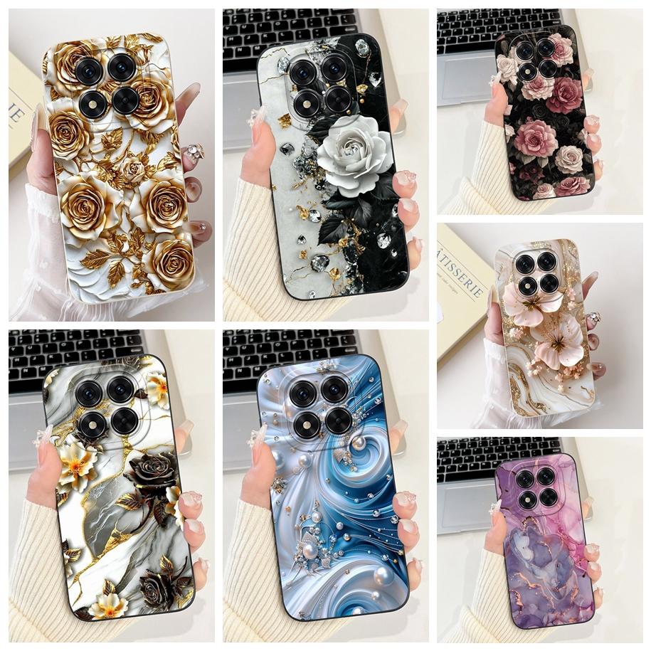 For Xiaomi Redmi Note 14 Pro 5G Case Popular Flower Marble Soft Candy Silicone Phone Back Cover For Redmi Note 14 Pro Plus Funda